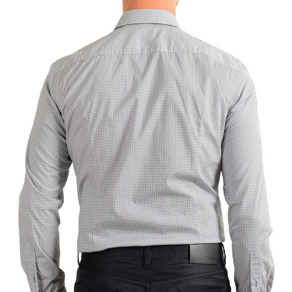 Hugo Boss Men's "Ronni" Slim Fit Stretch Multi-Color Long Sleeve Casual Shirt - Picture 6 of 9